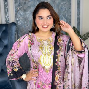 L32-Luxury Cotton Digital Printed Three Piece